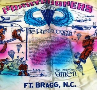 Paratrooper souvenir pillow cover Fort Bragg