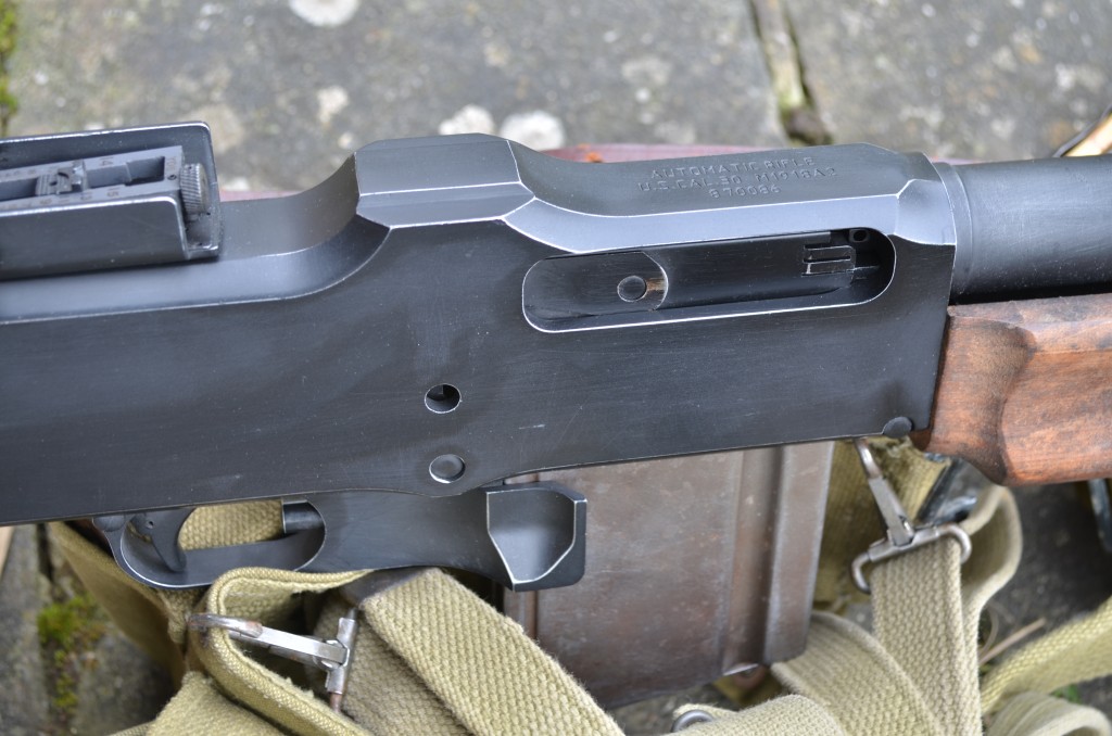 Detail of ejection port and markings on top