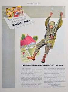 General Mills 1942 advertisement with paratrooper