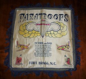 Fort Bragg souvenir pillow cover WWII